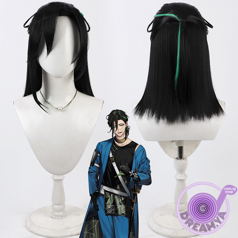 Anime Cosplay Wig Heat Resistant - Sasanuki Cosplay Wig Touken Ranbu Black