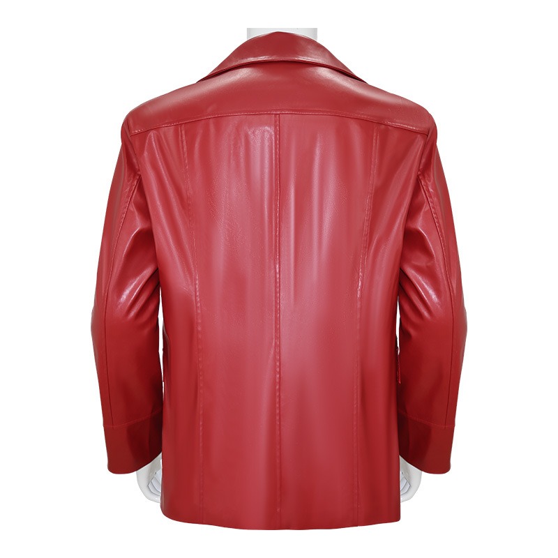 Men Red Leather Jacket Fight C - Glow In The Dark Party Glasses 评论和价格