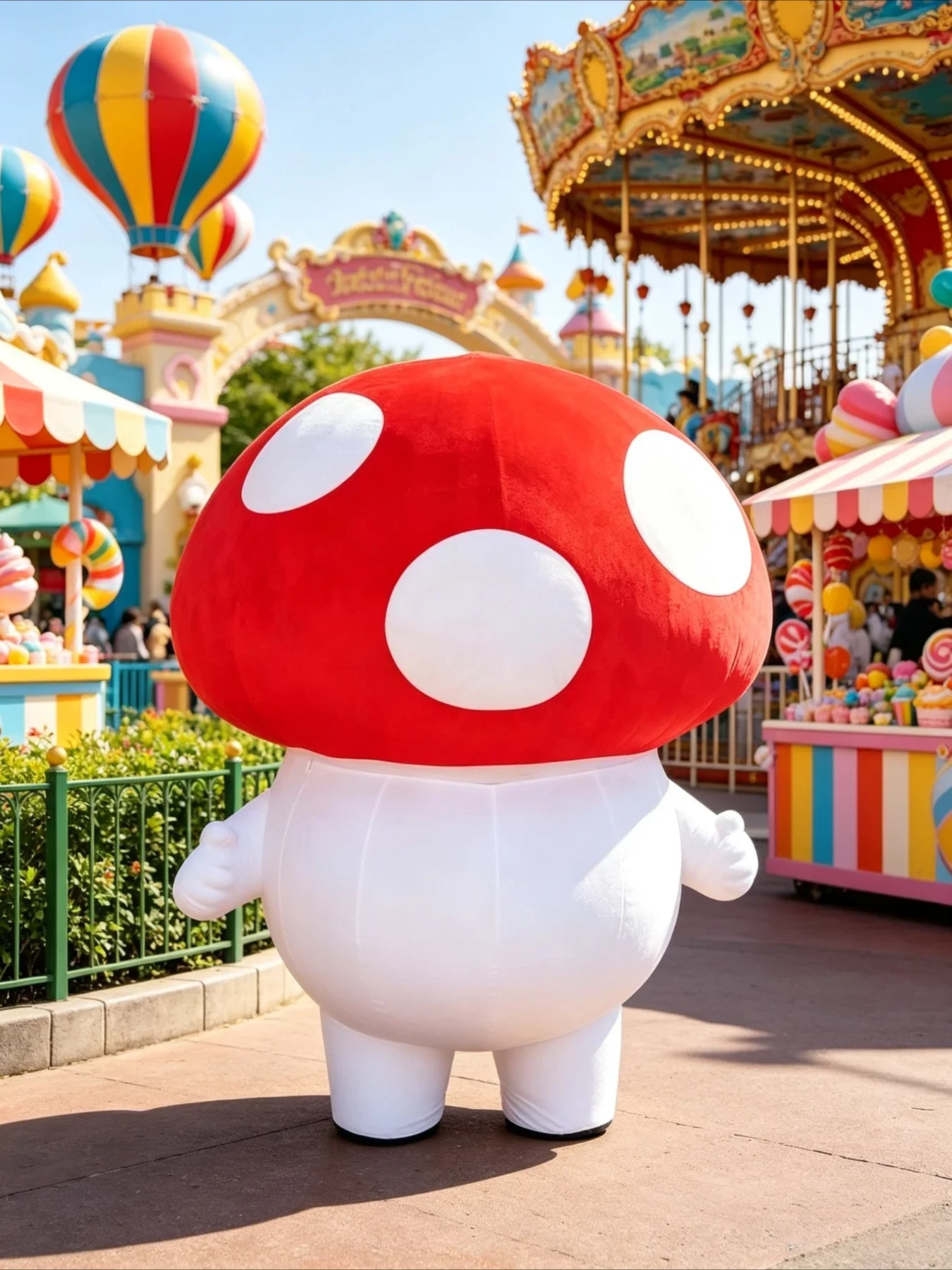 Cute Mushroom Inflatable Masco - Costumes 评论和价格