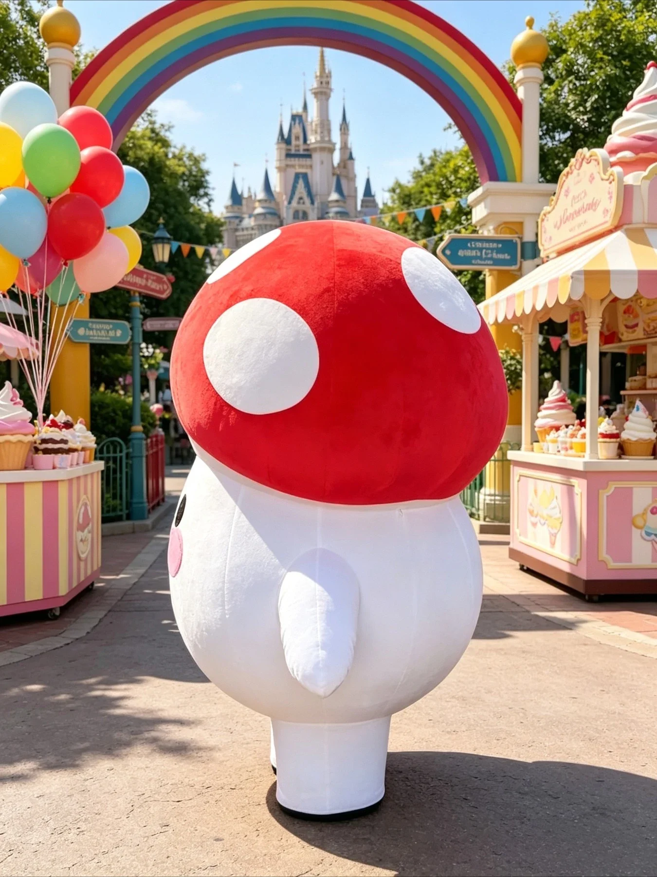 Cute Mushroom Inflatable Masco - Costumes 评论和价格