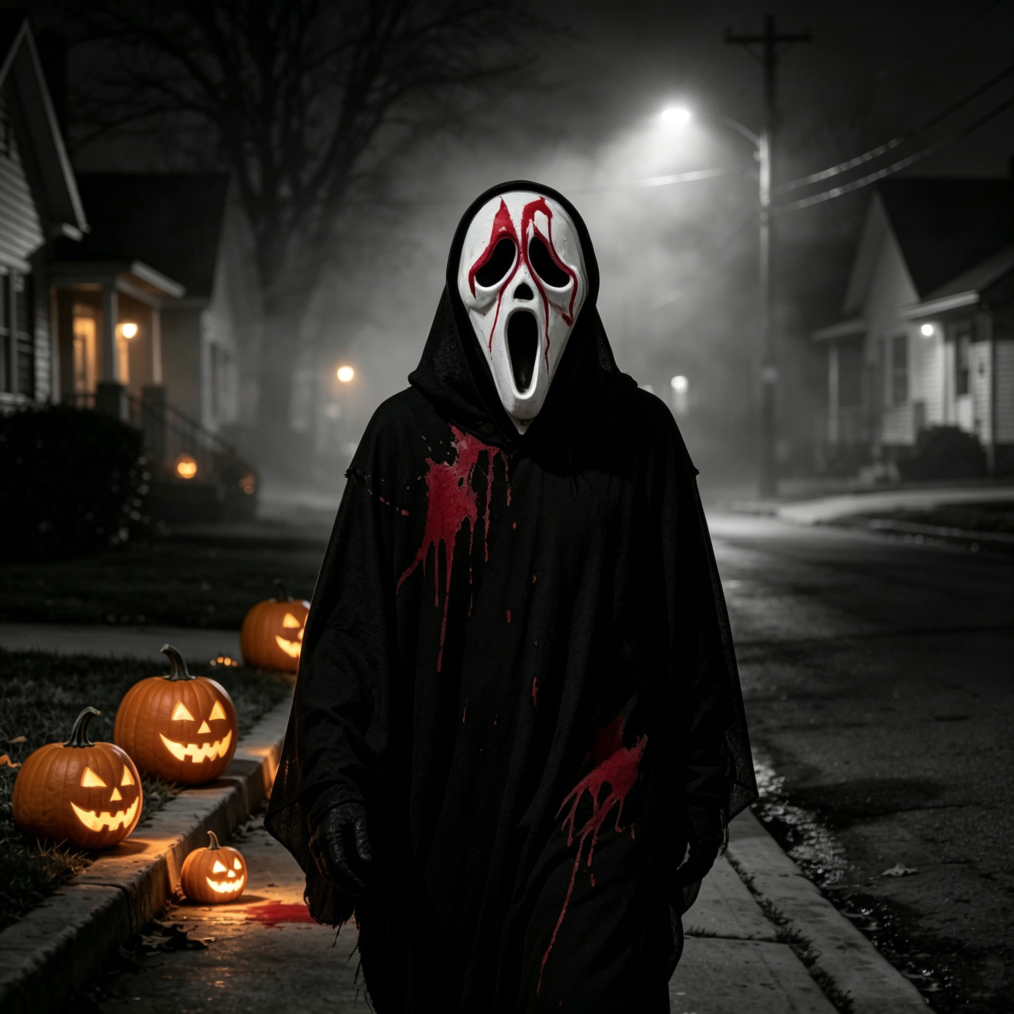 Ghost Horror Mask with Black M - Led Purge Mask Halloween 评论和价格
