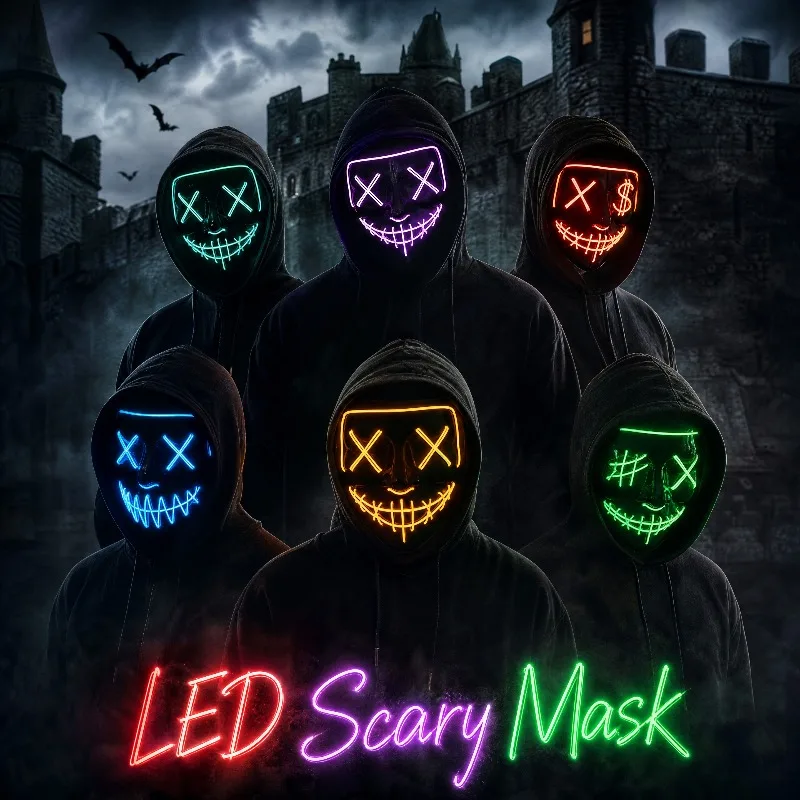 2026 Halloween Party Supplies  - Led Purge Mask Halloween 评论和价格