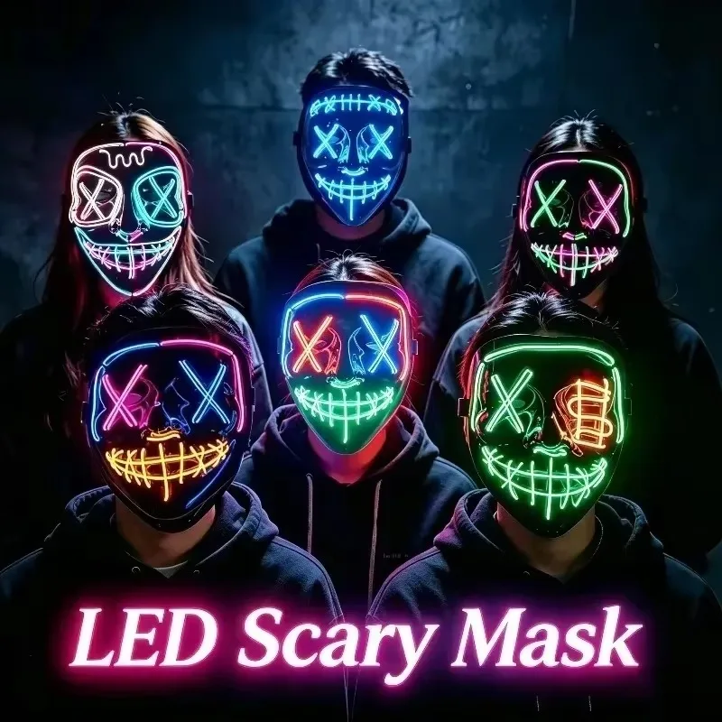 2026 Halloween Party Supplies  - Led Purge Mask Halloween 评论和价格