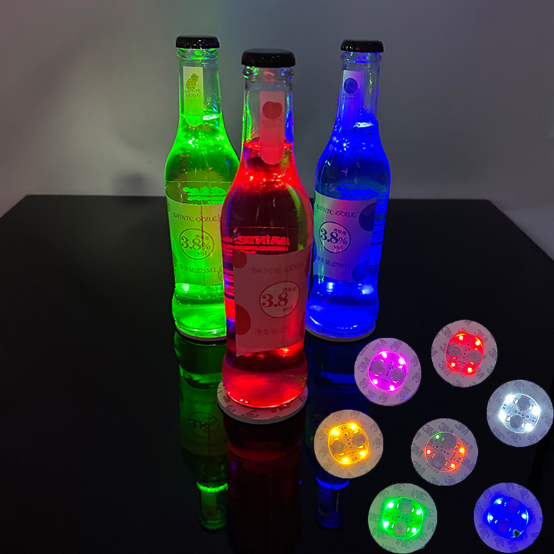 LED Coasters Sticker Night Clu - Glow In The Dark Party Glasses 评论和价格