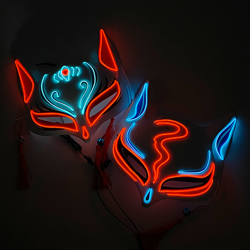 Horror Halloween Neon Mask Clo - Led Purge Mask Halloween 评论和价格